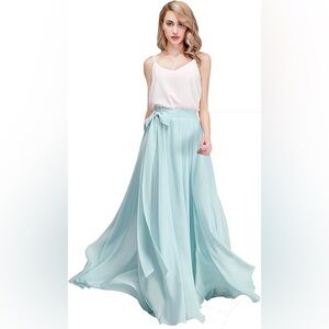 Honey Qiao | Light Blue Maxi Skirt